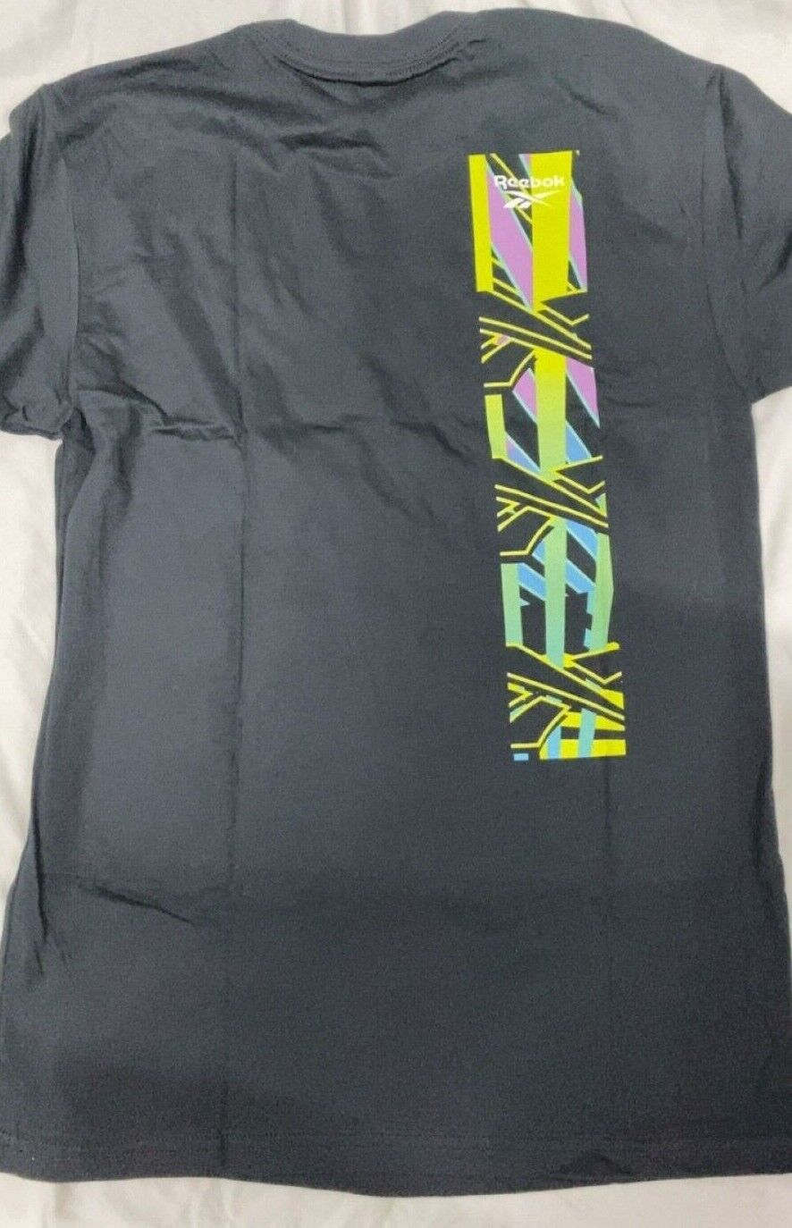 Official UFC Reebok Walk Out T-Shirt Black Gym Multi Colour Graphic Print Adults