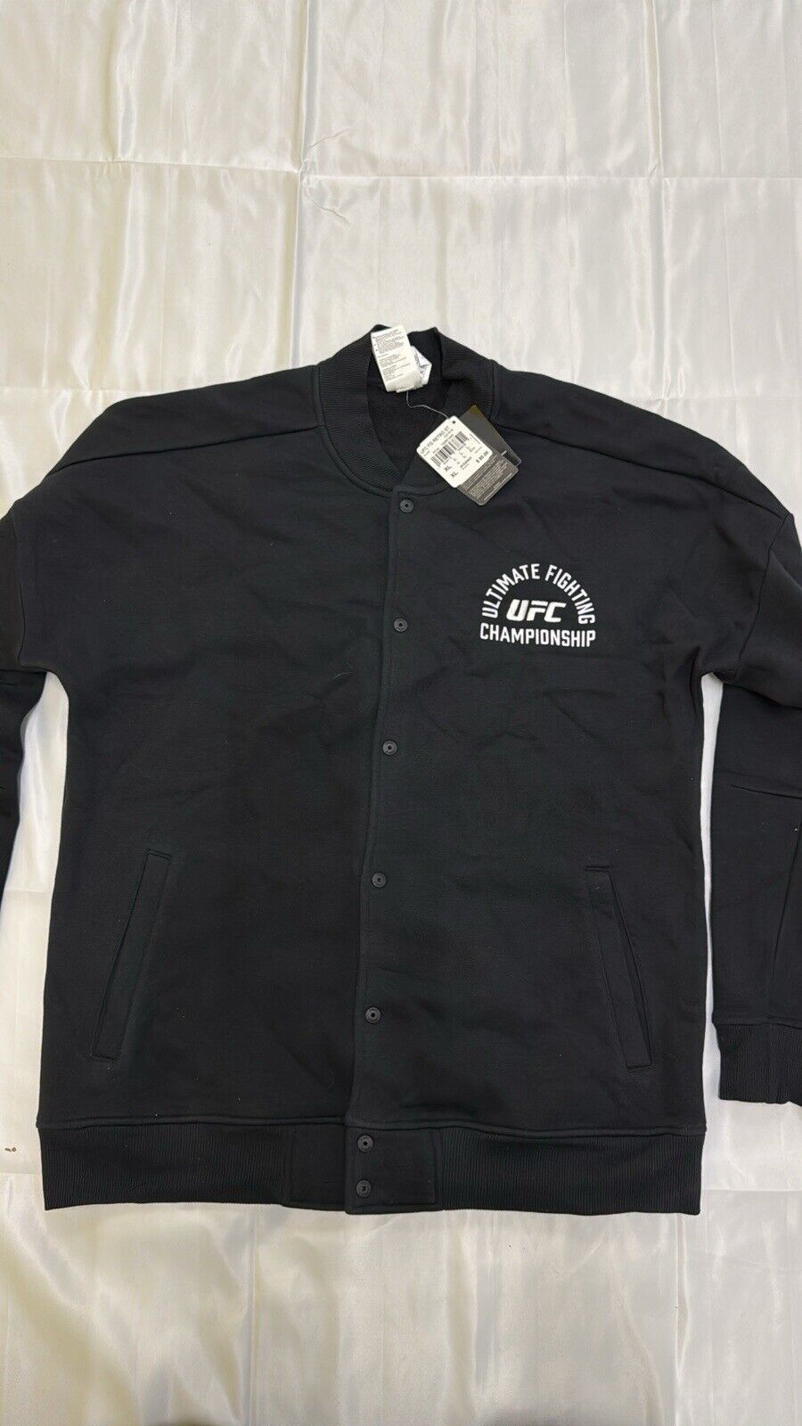 Official UFC Reebok Retro Bomber Jacket Adults Black