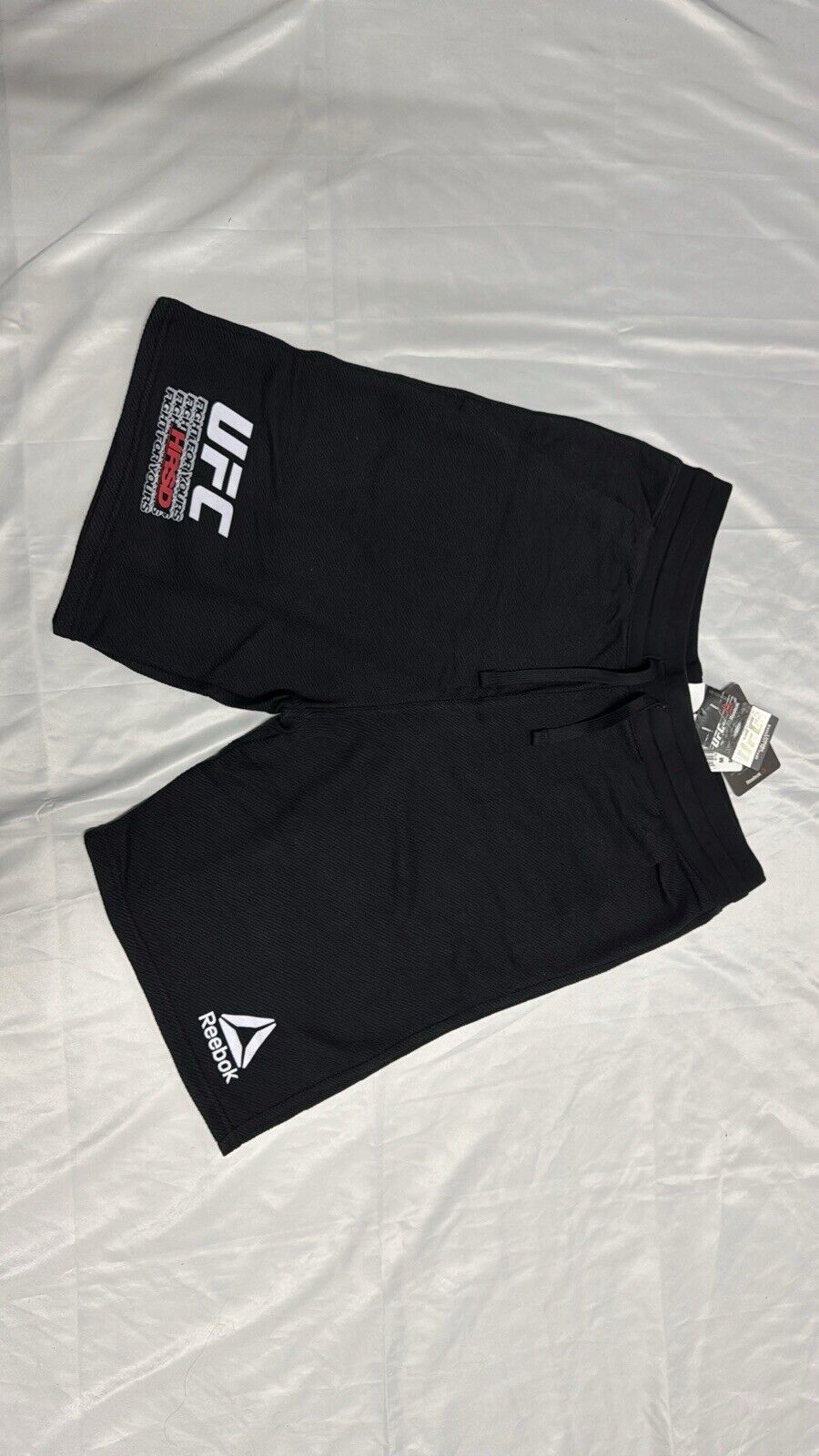 Official UFC HRSD Reebok Shorts Adults Black Gym Work Out