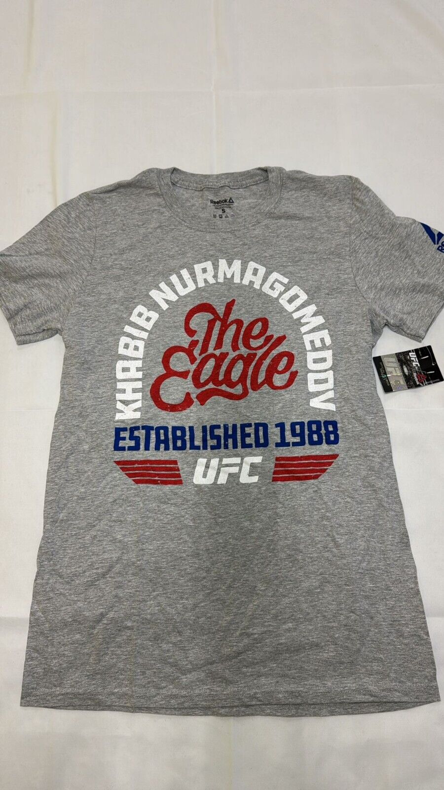 Official Reebok UFC Khabib Nurmagomedov official 1998 grey t-shirt Adults
