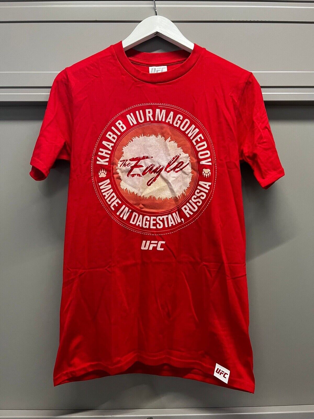 Official UFC Khabib Nurmagomedov The Eagle Dagestan Russia T-shirt Adults Small