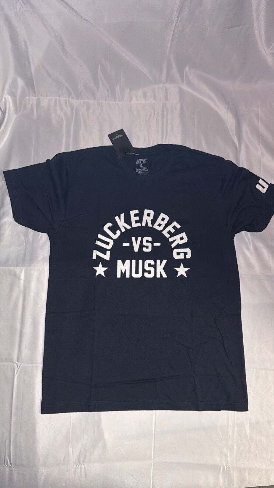 Official UFC Mark Zuckerberg vs Elon Musk Black shirt - New w Tag Licensed