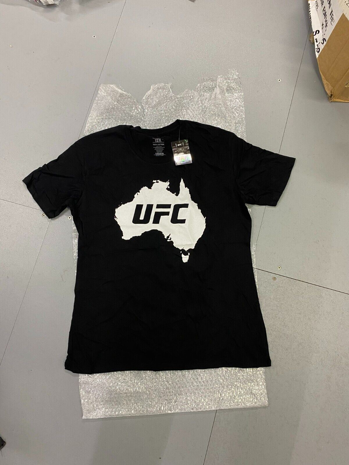 Official UFC Australia Map Print Logo T-shirt Adults Work Out Top