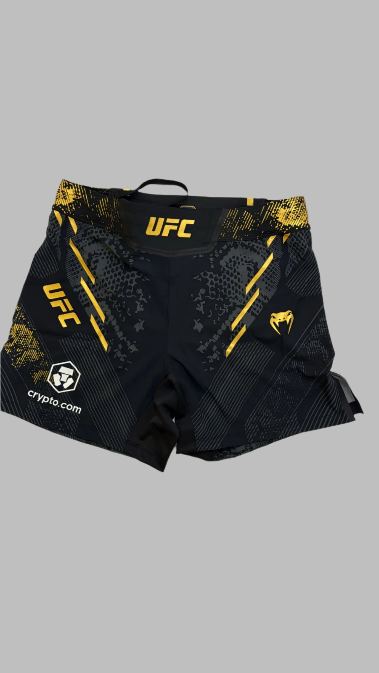 UFC Venum Fightshort Authentic Adrenaline Fight Night Mens Champion Black Gold