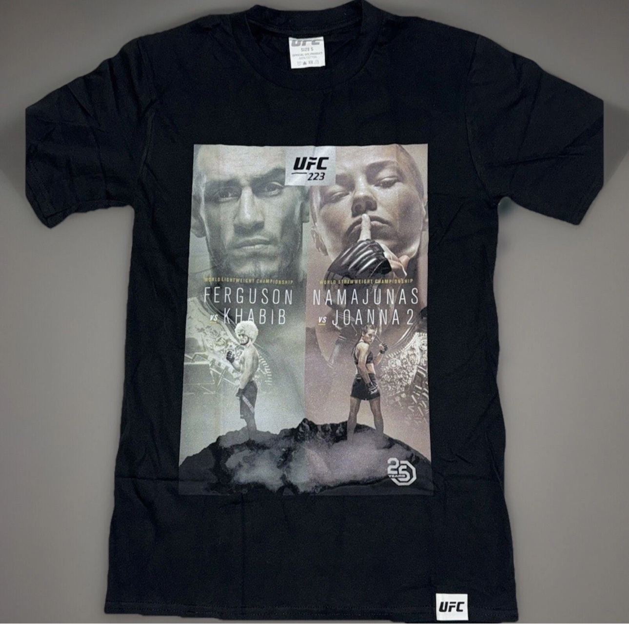 Official UFC Khabib Nurmagomedov vs Ferguson Adults T Shirt UFC 223