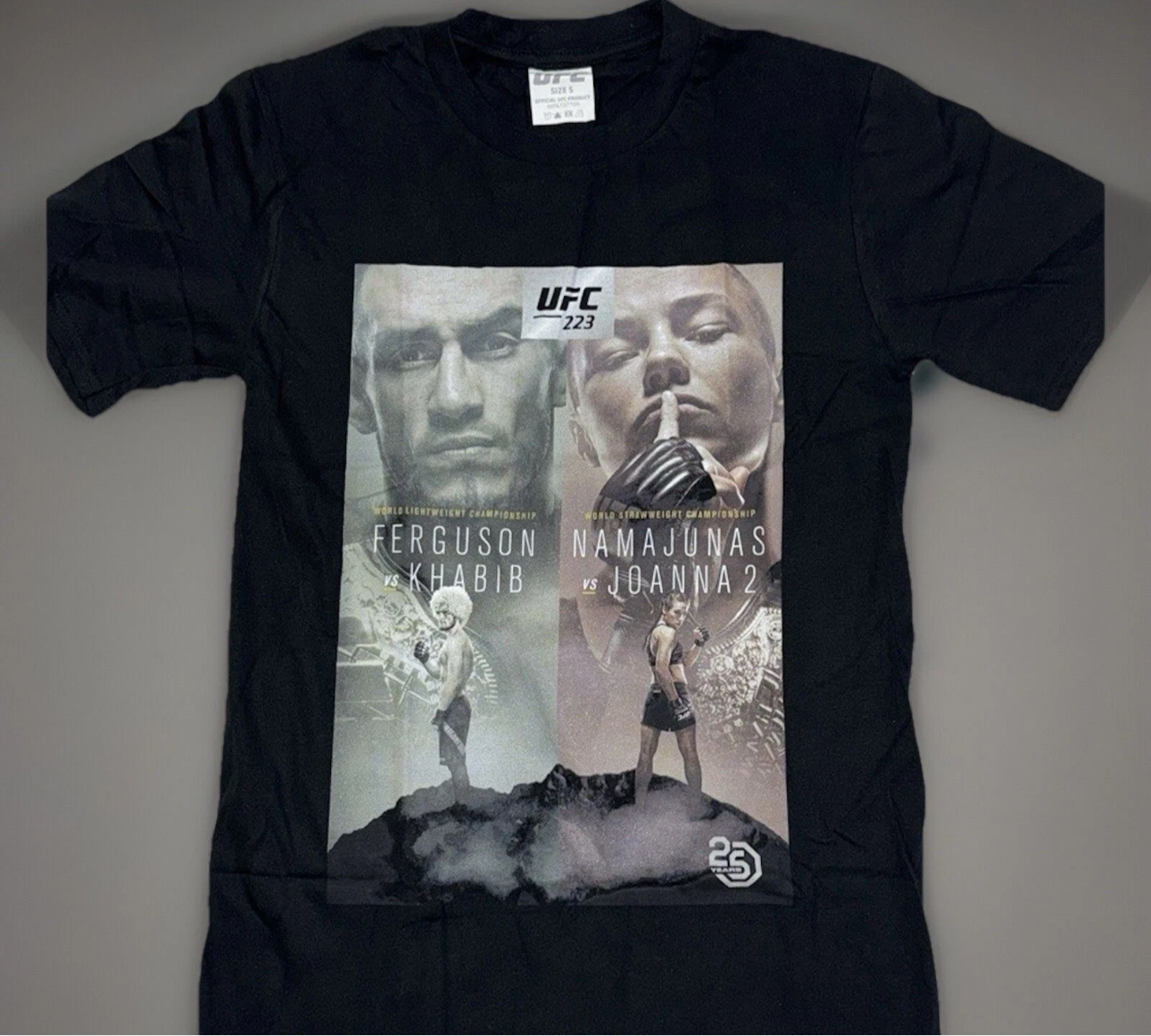 Official UFC Khabib Nurmagomedov vs Ferguson Adults T Shirt UFC 223