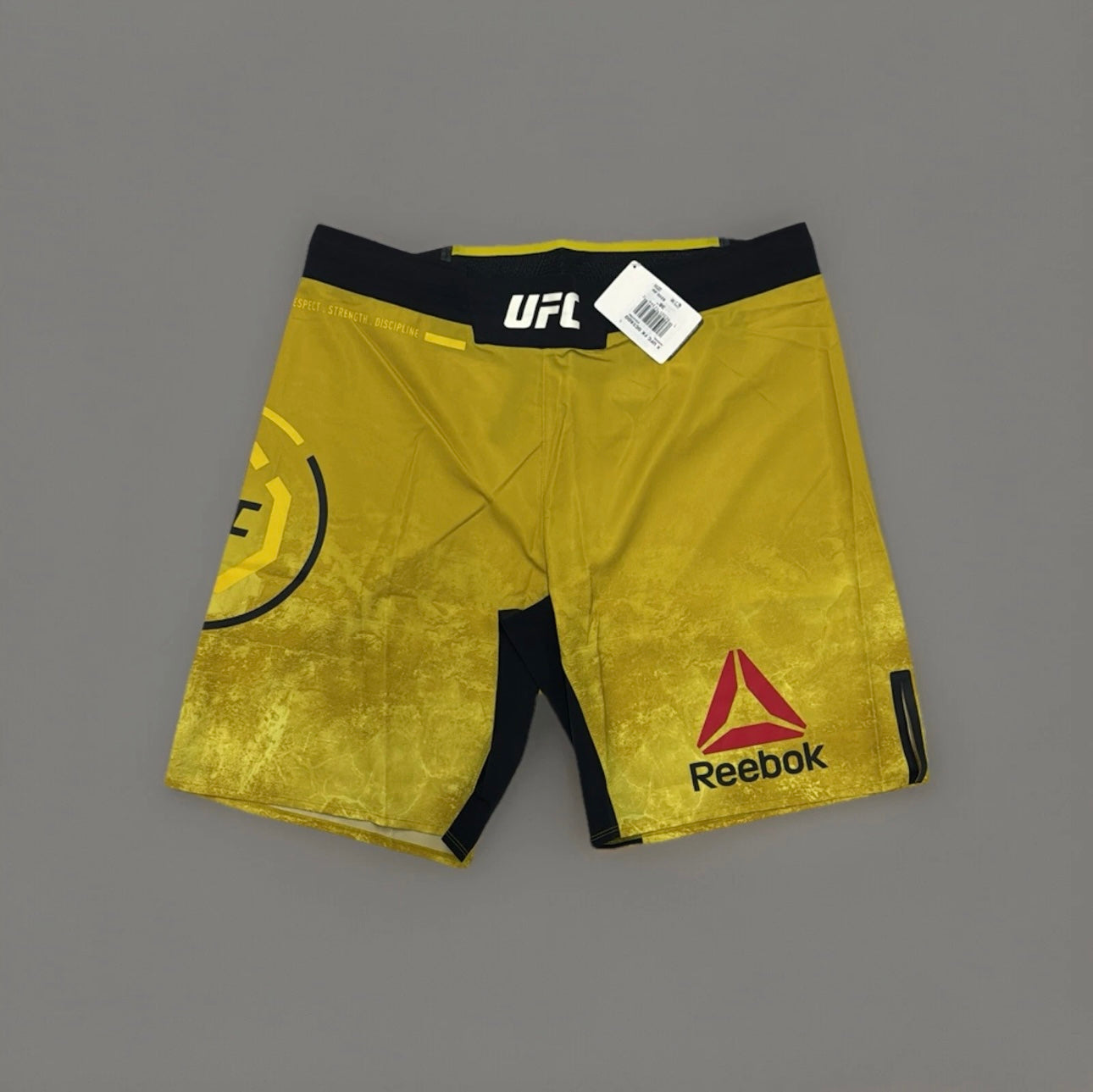 Official UFC Reebok Octagon Fighter Shorts Mens Yellow