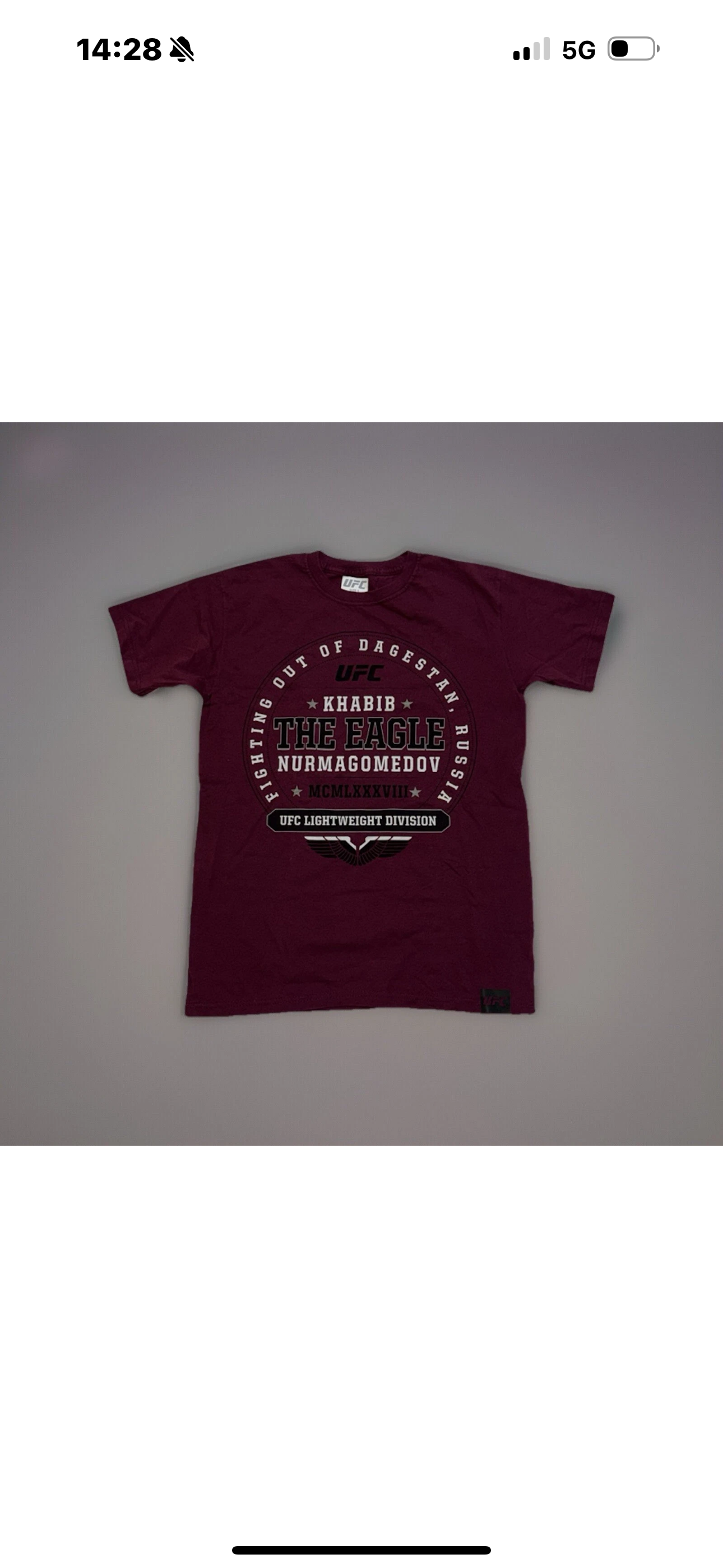 Official UFC Khabib Nurmagomedov Lightweight champion t-shirt Adults