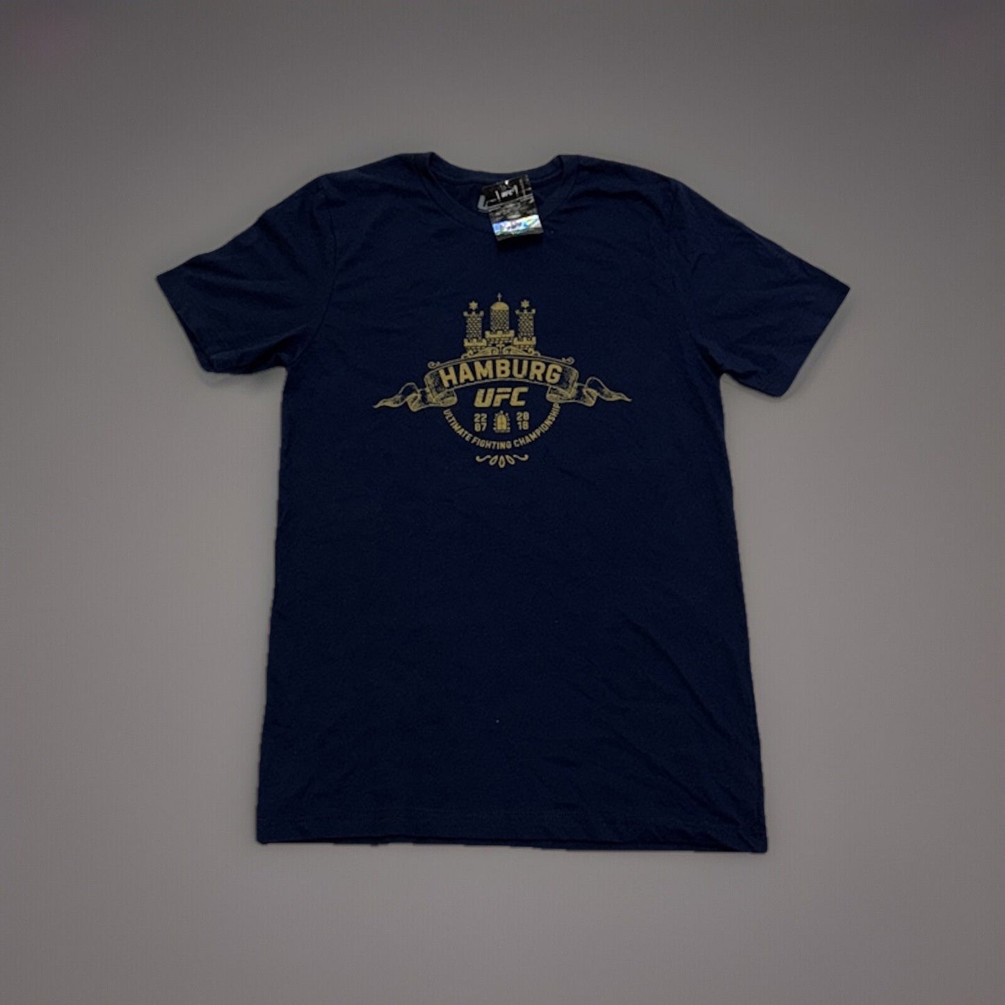 Official UFC Hamburg T-Shirt Adults Germany Graphic Blue Medium