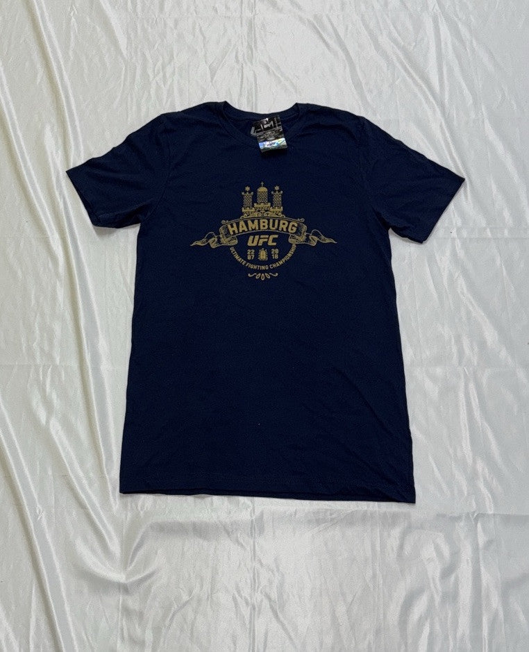 Official UFC Hamburg T-Shirt Adults Germany Graphic Blue Medium