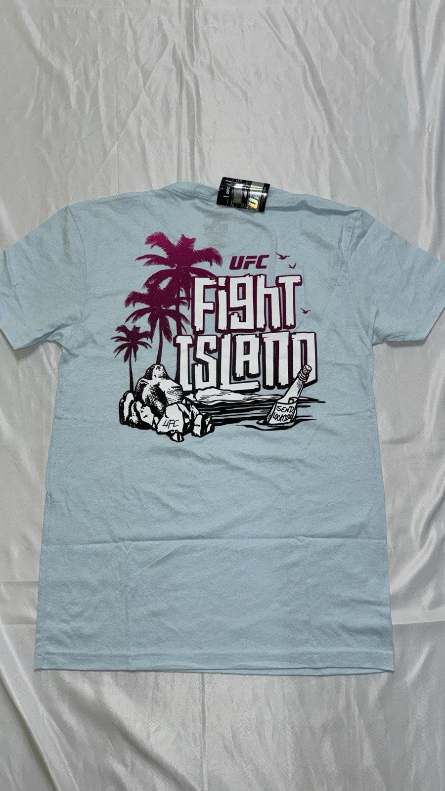 UFC Fight Island T-Shirt Graphic Print Adults - Light Blue SMALL