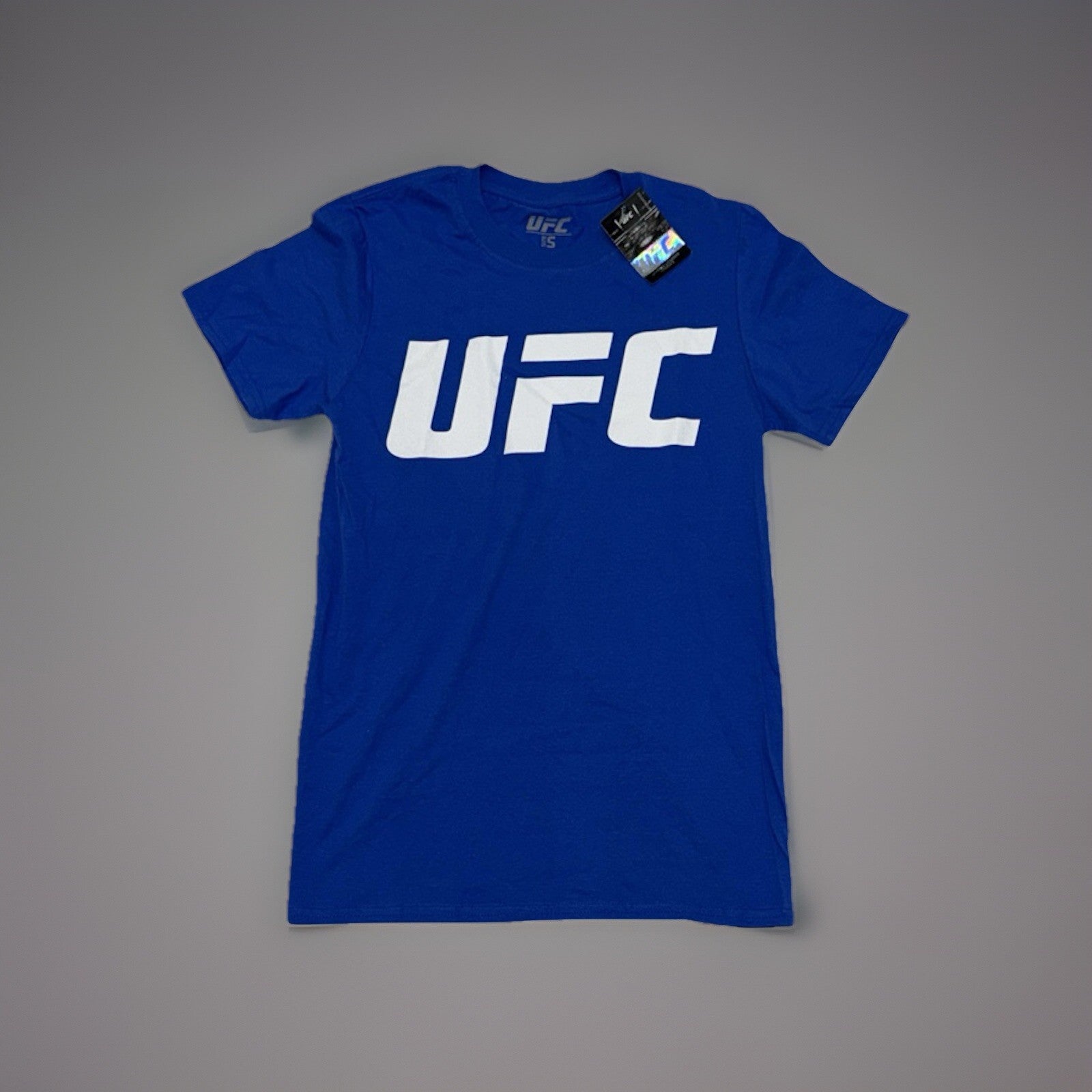 Official UFC Core T-Shirt Logo Adult Mens Blue Top Authentic Gym Training
