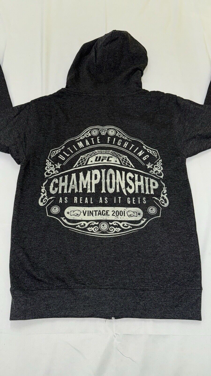 Official UFC Hoodie As Real As It Gets Full Zip Men's - Black