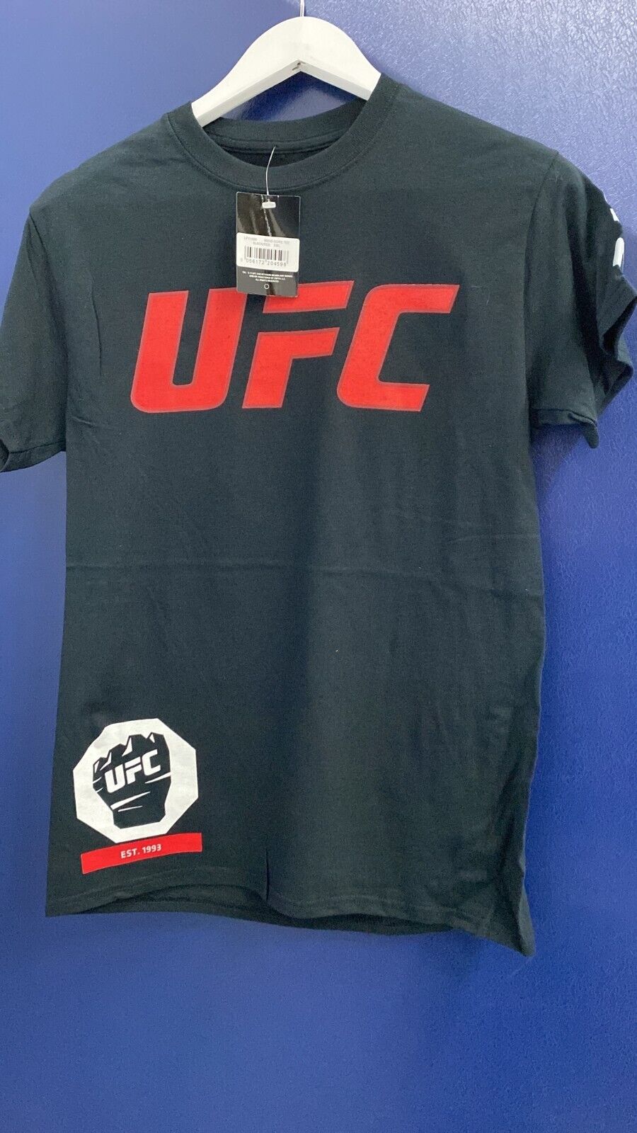 Official UFC Men's Core T-Shirt Black  Red UFC Logo Adults