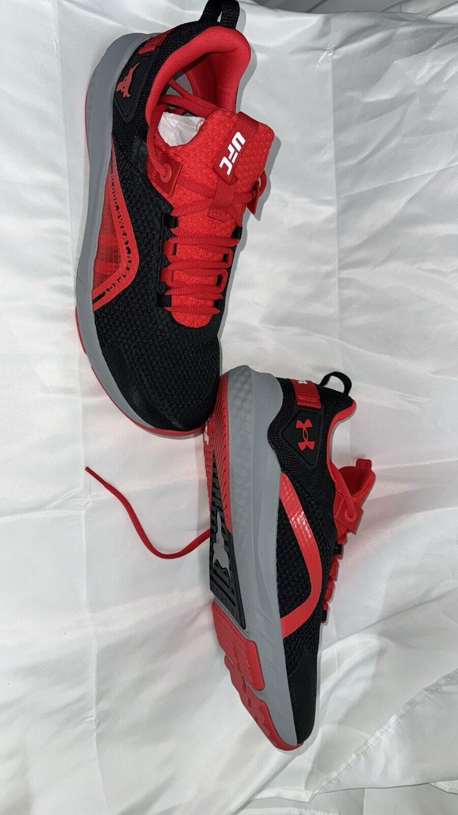 Under Armour Project Rock UA X UFC Shoe - BLK/RED Brand New