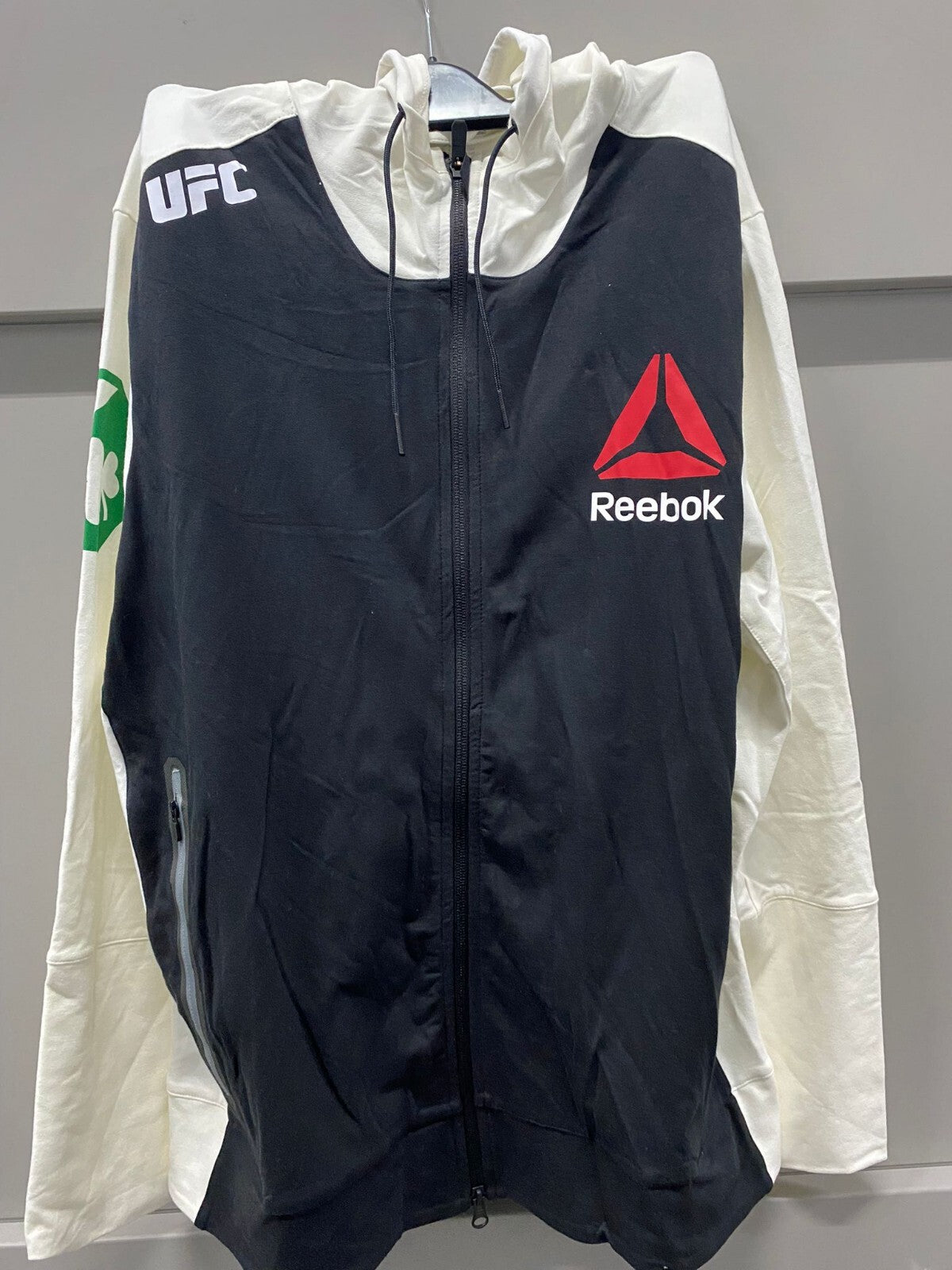 Authentic Conor McGregor Fight Night Hoodie official UFC Reebok  - Black/White