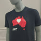 Official UFC T-shirt Australia Logo Print Gym Adults  Work out top