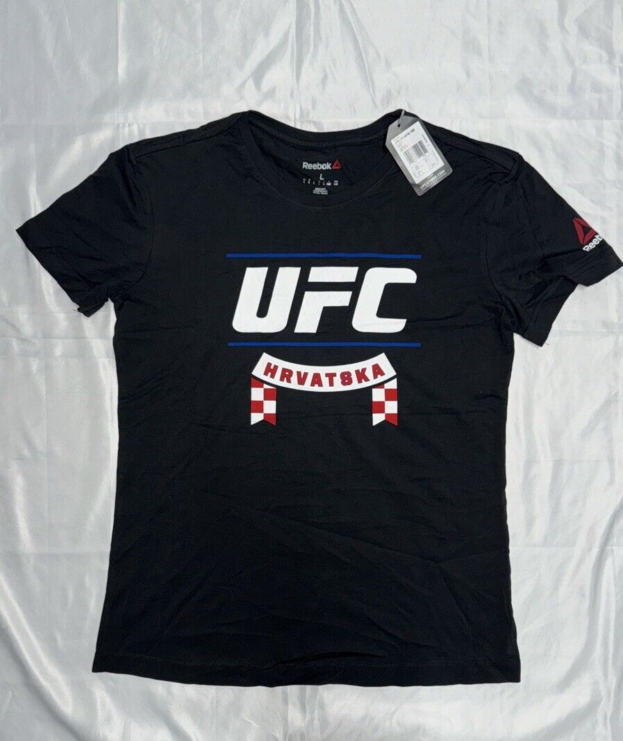 Official UFC Reebok T-Shirt Croatia Print Adult Black