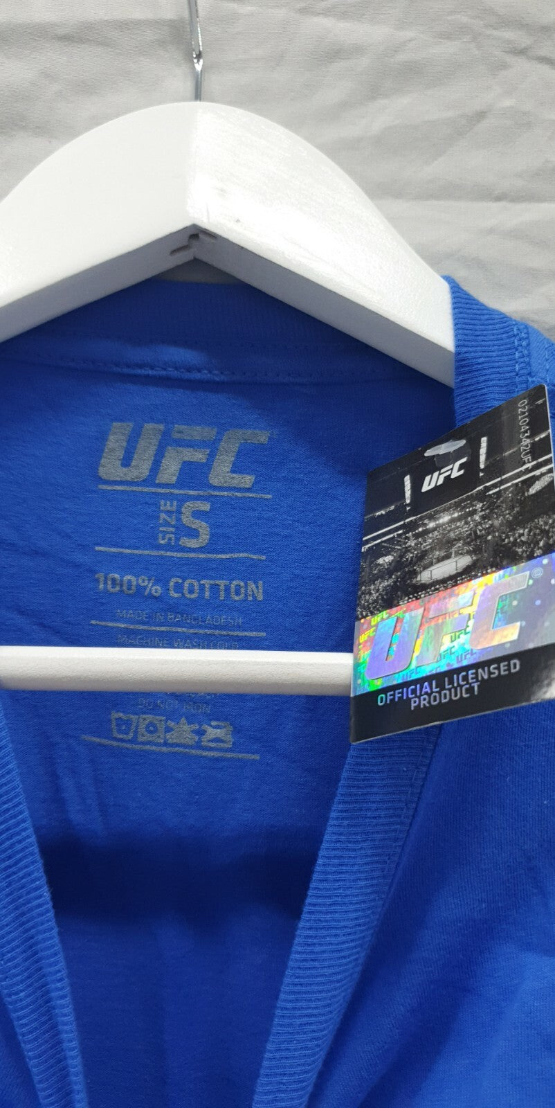 Official UFC Core T-Shirt Logo Adult Mens Blue Top Authentic Gym Training