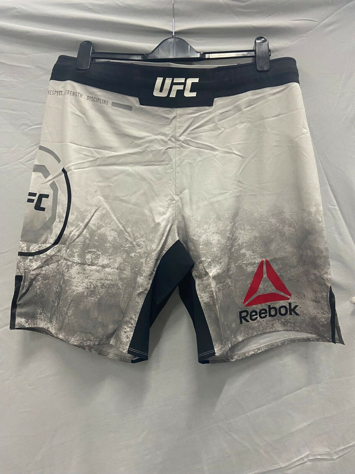 Official UFC Reebok Octagon Fighter MMA Shorts Adults Grey