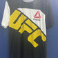 UFC Reebok adult large plain walk out tee black/yellow - Small mark on top