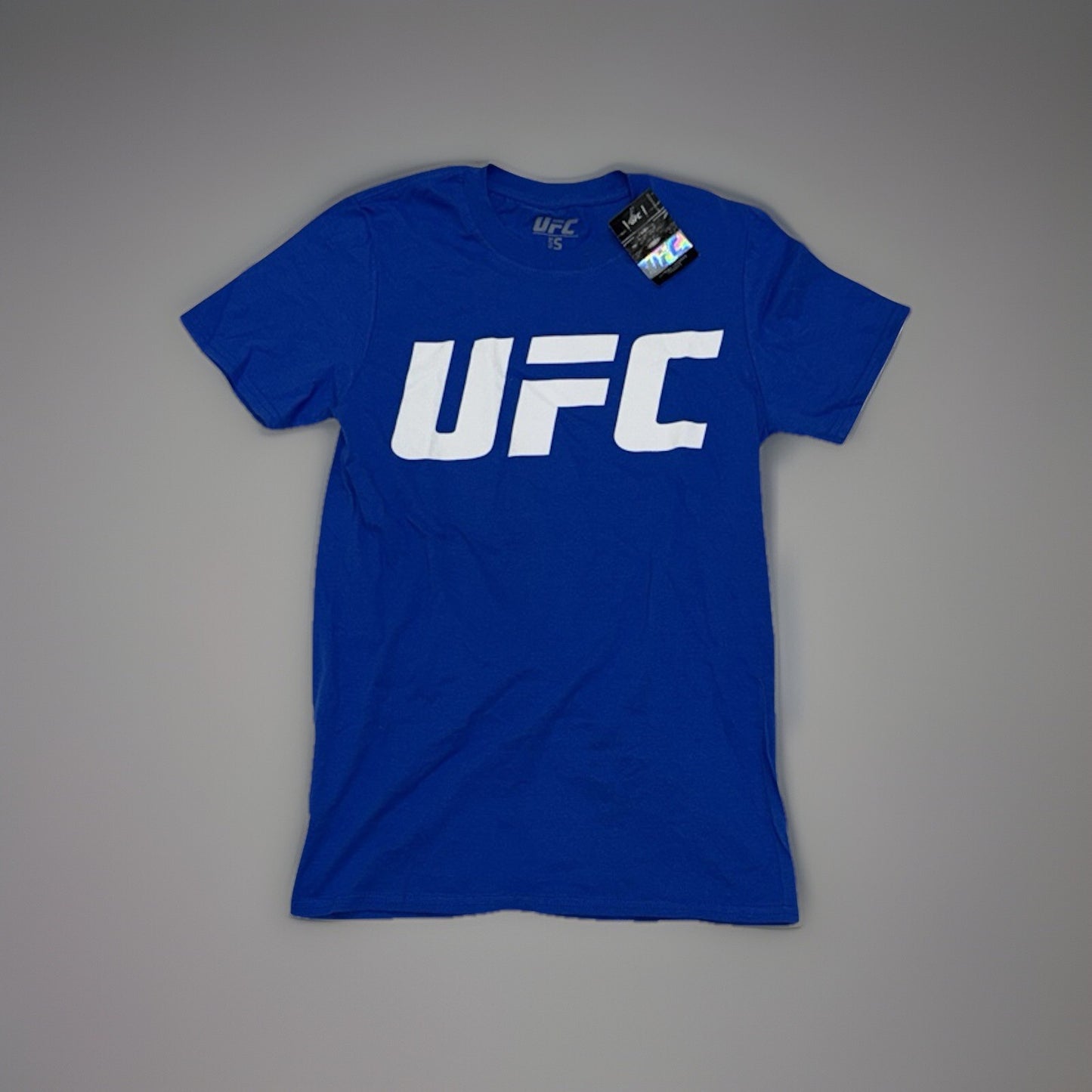 Official UFC Core T-Shirt Logo Adult Mens Blue Top Authentic Gym Training