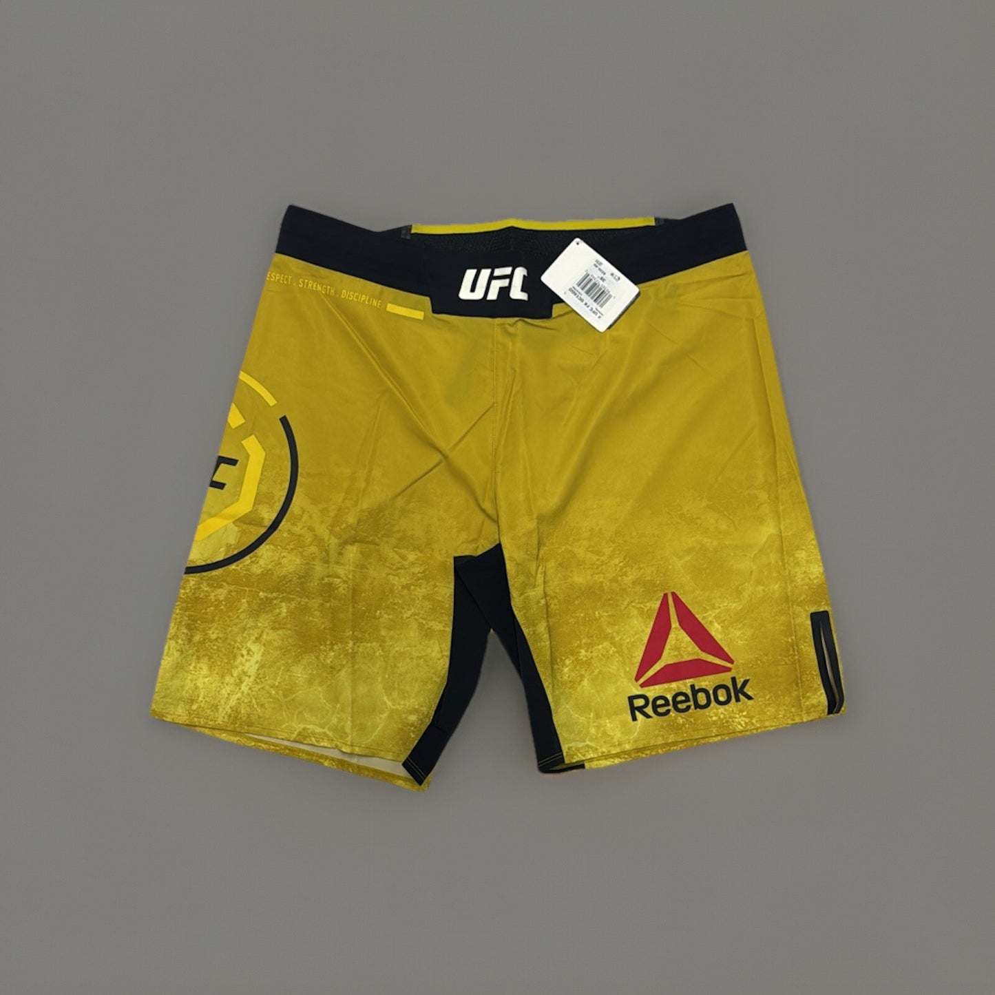 Official UFC Reebok Shorts Octagon Fighter Shorts Mens Yellow
