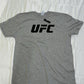 Official UFC Core T-Shirt Mens Grey Black logo 2XL Adults Fan and Training top