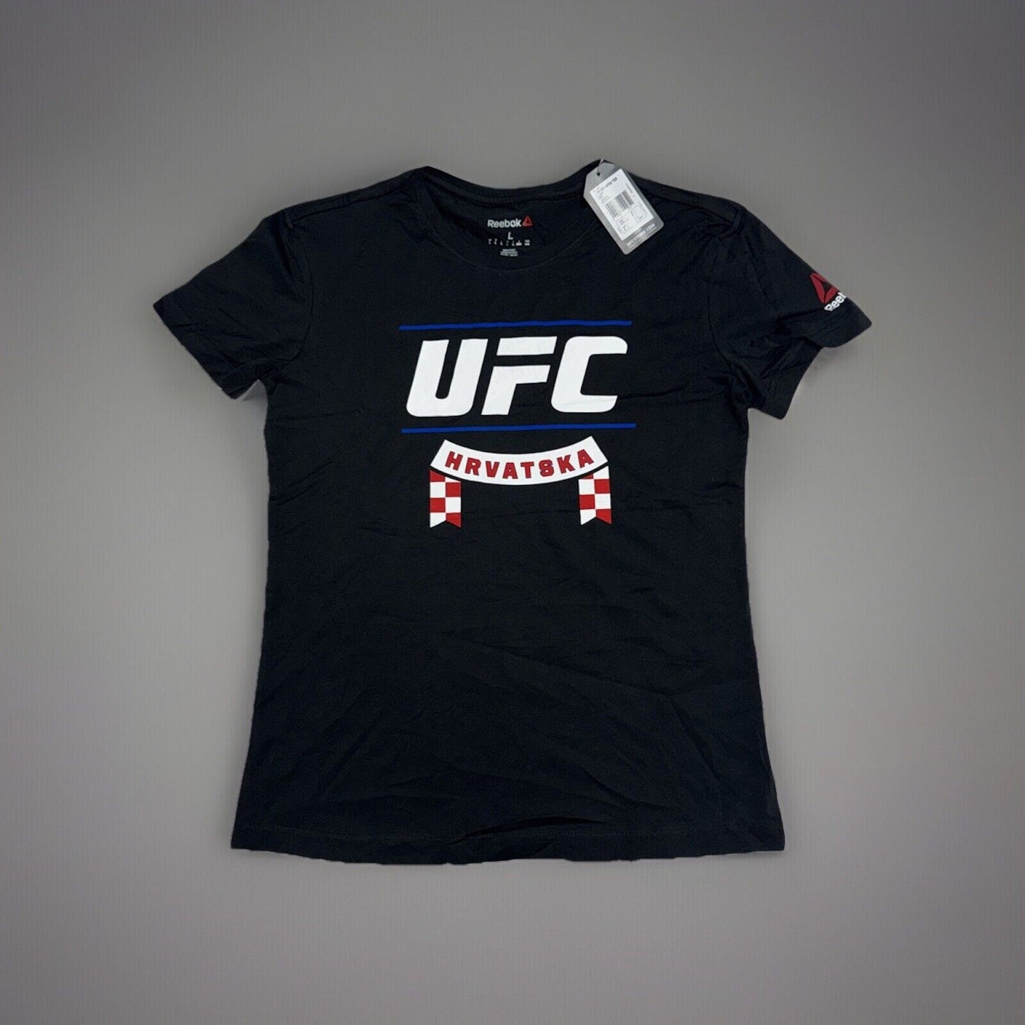 Official UFC Reebok T-Shirt Croatia Print Adult Black