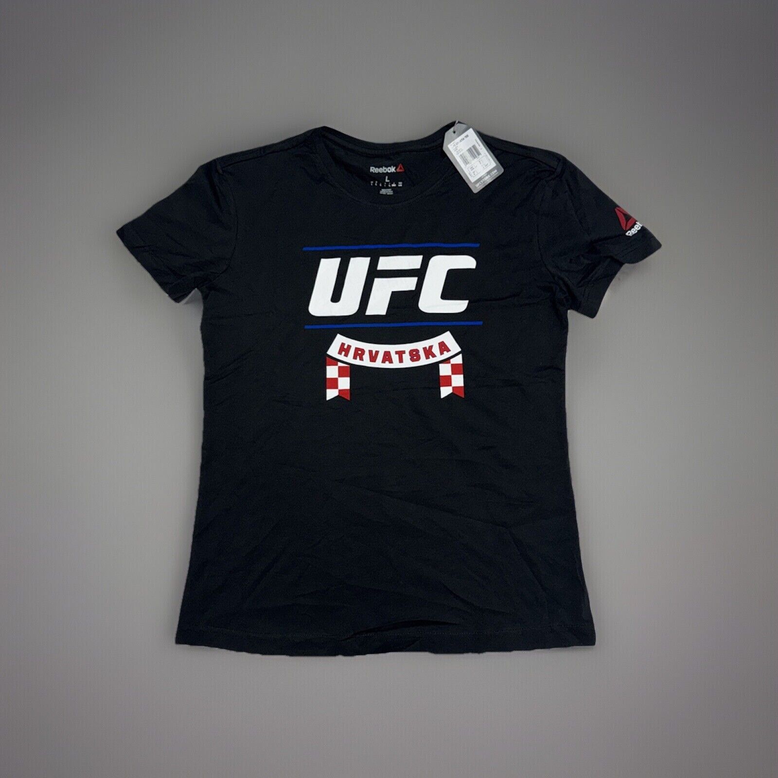 Official UFC Reebok T-Shirt Croatia Print Adult Black