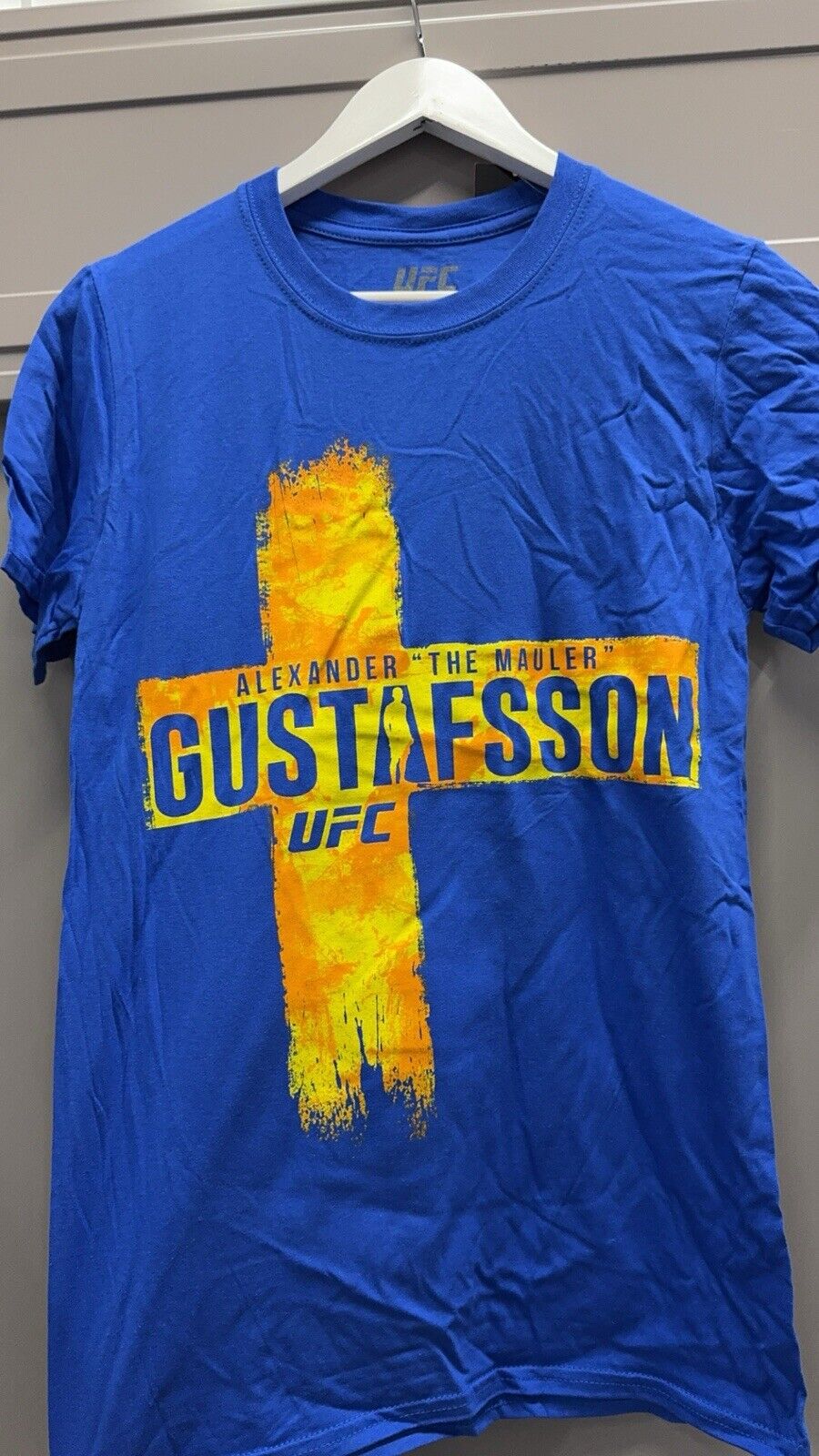 Official UFC  T-Shirt Alex Gustafsson Graphic print Adults Blue
