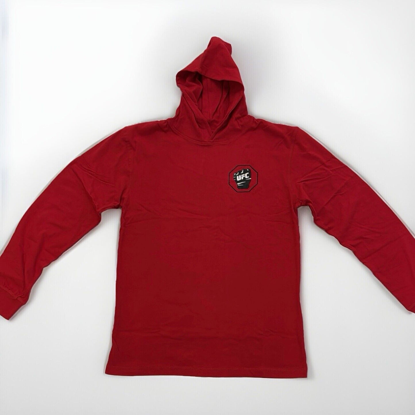 Official UFC Mens Jumper Long Sleeve Hooded Red Jumper