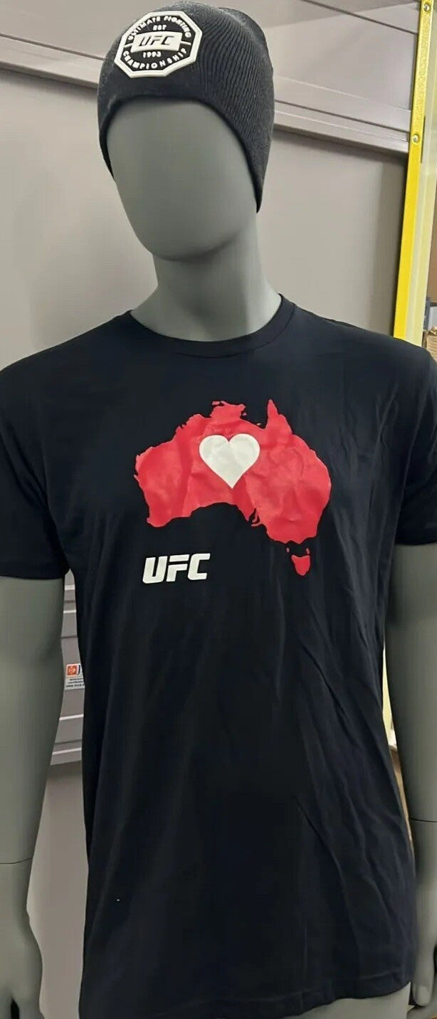 Official UFC T-shirt Australia Logo Print Gym Adults  Work out top
