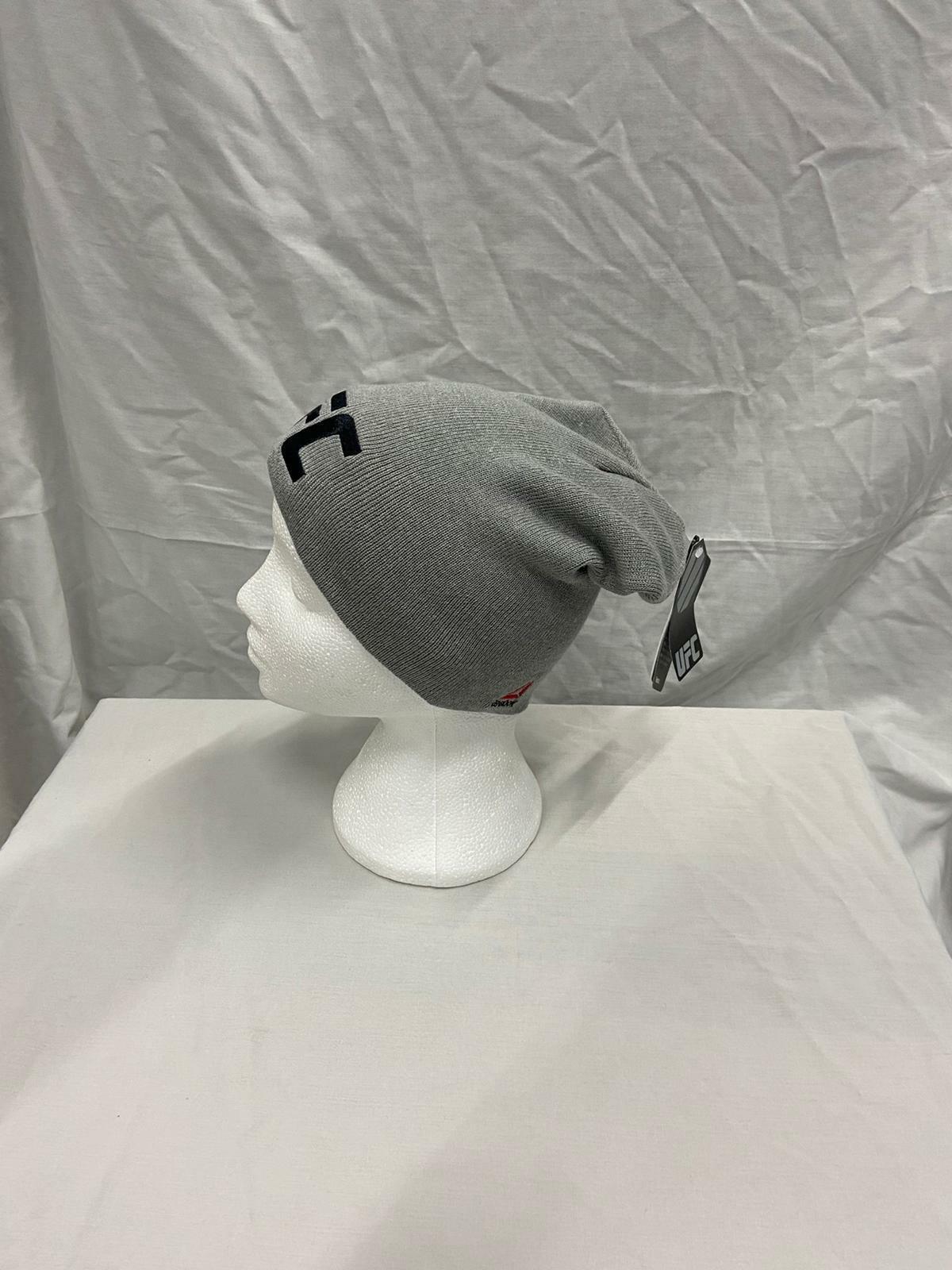 UFC Reebok Adult Grey Beanie Hat Official