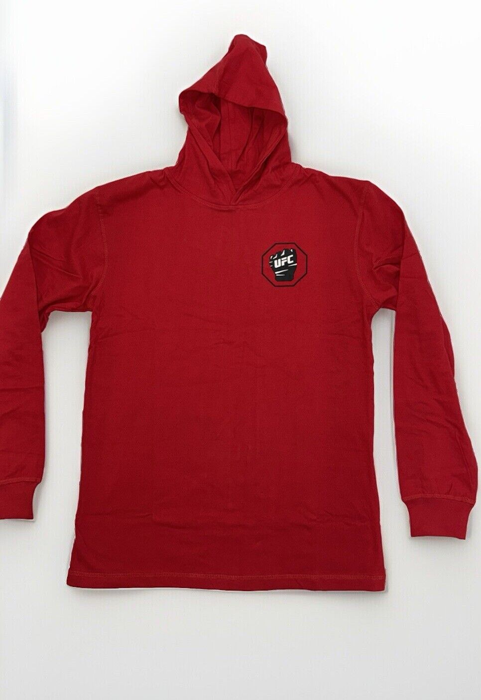 Official UFC Mens Jumper Long Sleeve Hooded Red Jumper