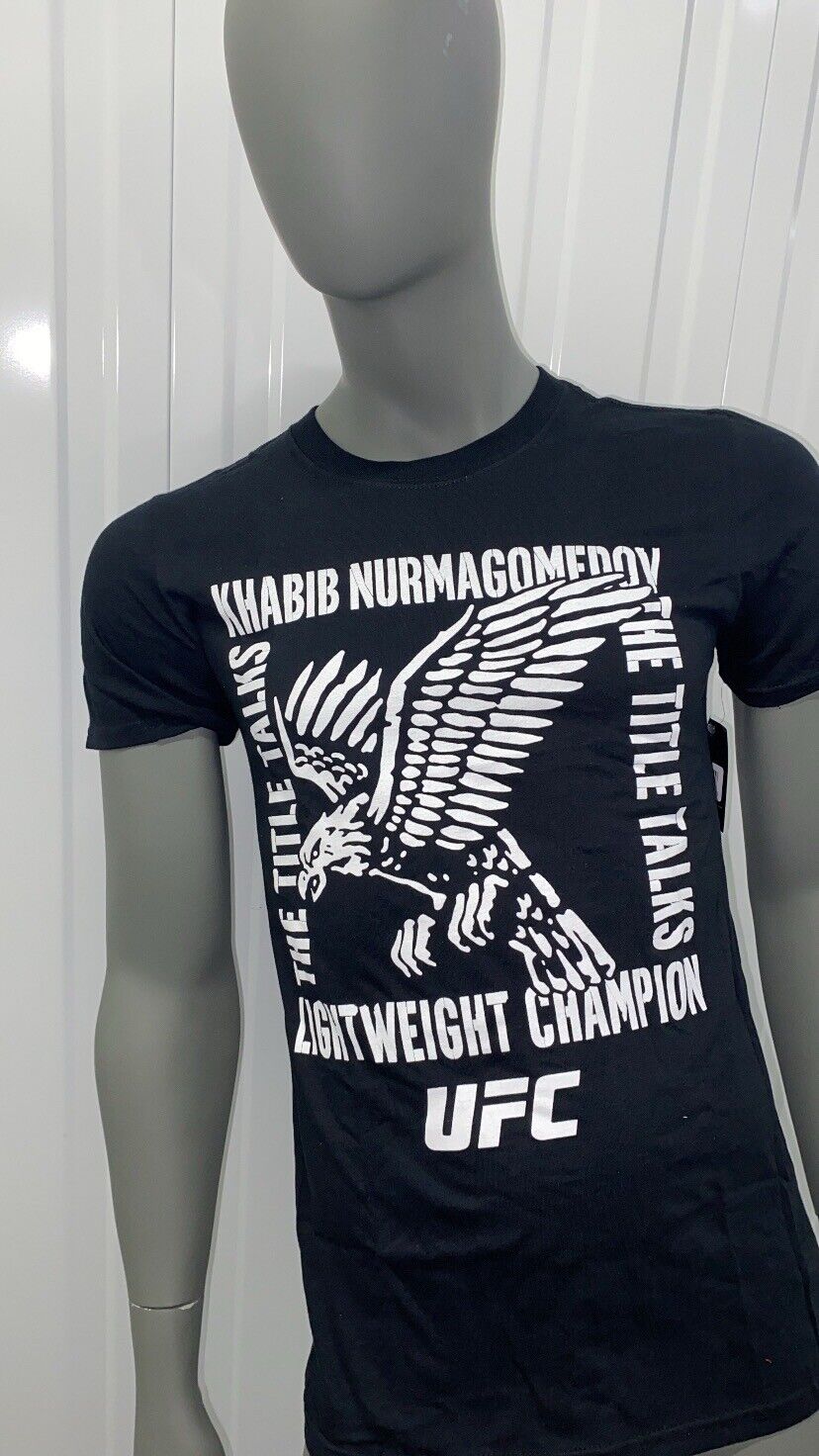 UFC Reebok Khabib Nurmagomedov The Title Talks Lightweight Champion T-Shirt Mens