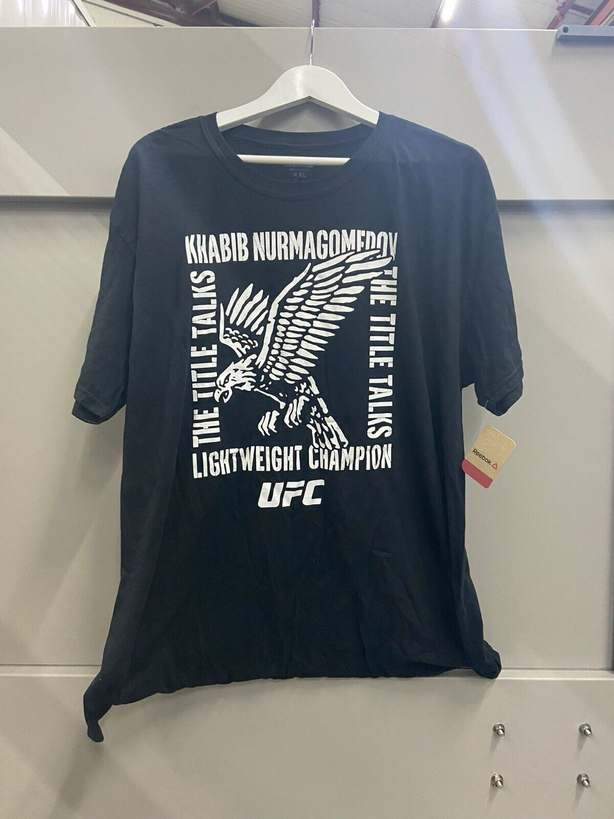 UFC Reebok Khabib Nurmagomedov The Title Talks Lightweight Champion T-Shirt Mens