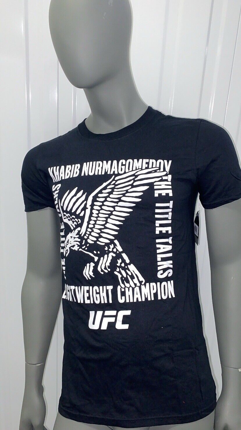 UFC Reebok Khabib Nurmagomedov The Title Talks Lightweight Champion T-Shirt Mens