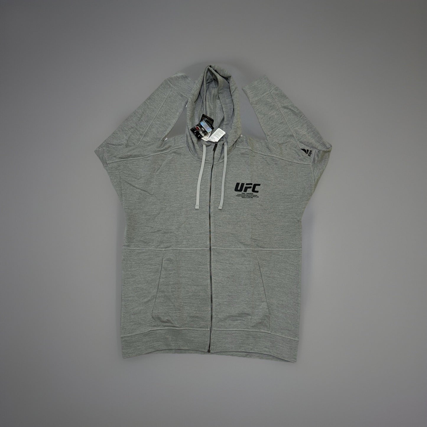 UFC Reebok Hoodie Adults Fight Week Zip Up Jacket Gym top - 2XL