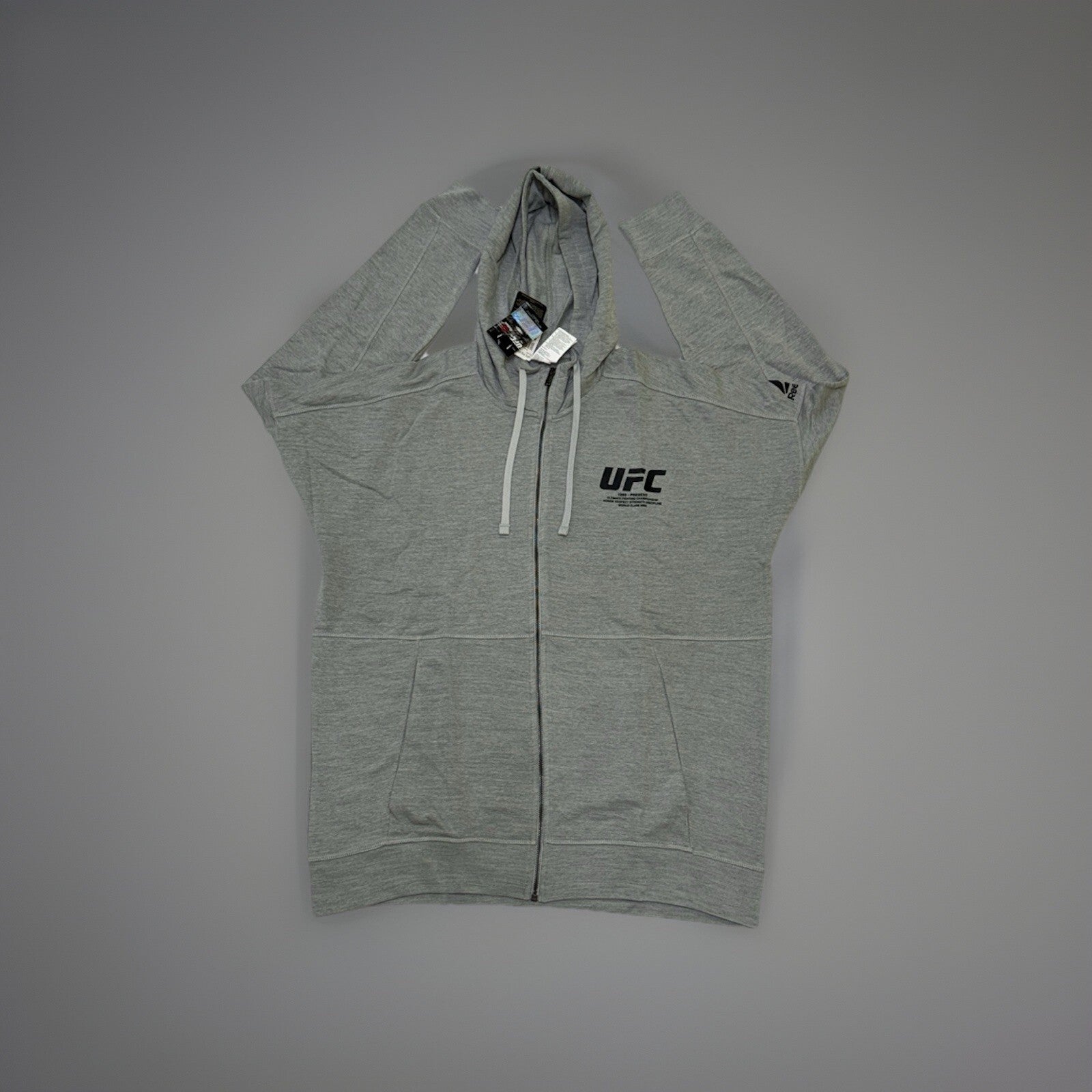 UFC Reebok Hoodie Adults Fight Week Zip Up Jacket Gym top - 2XL