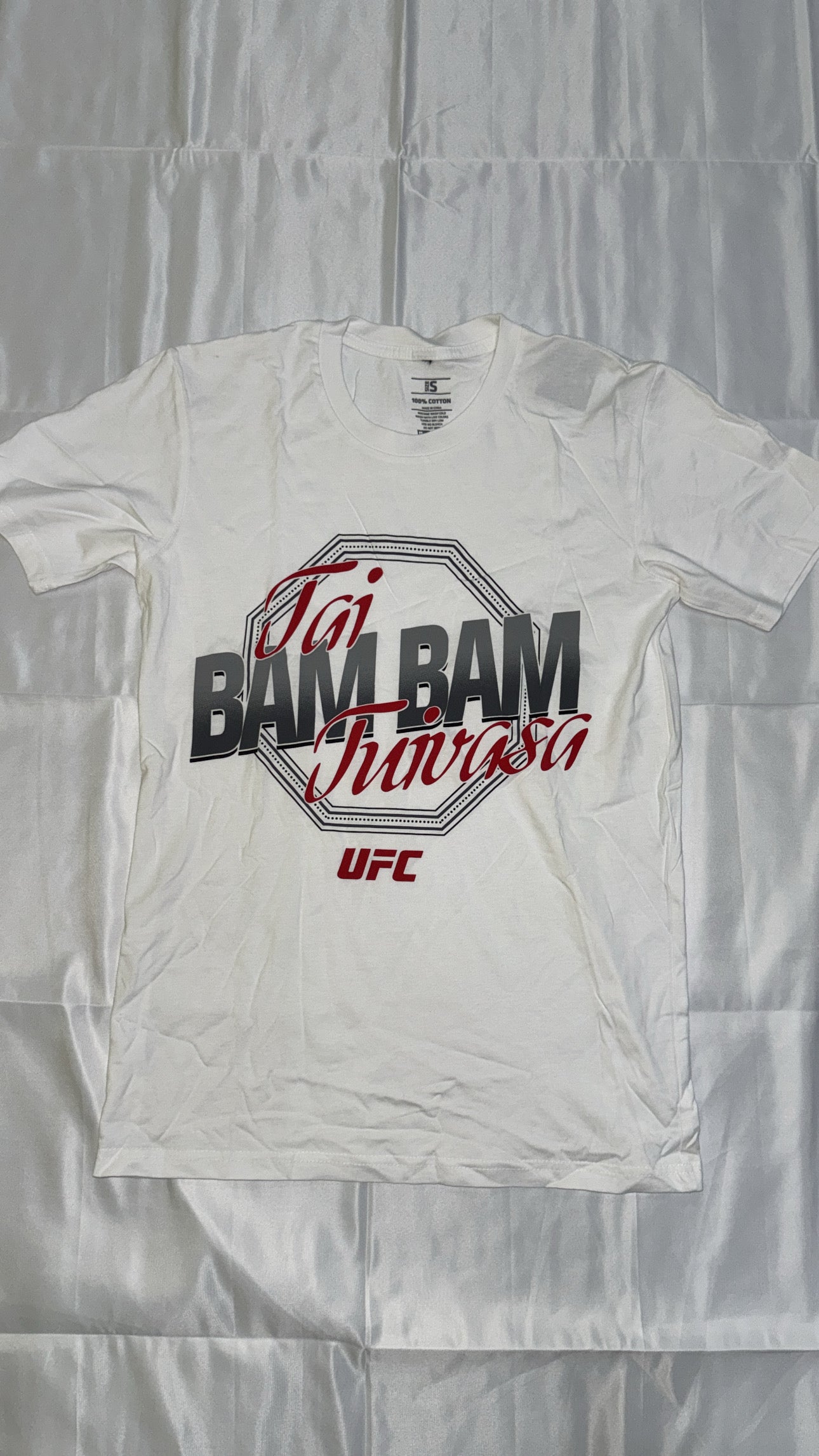 Official UFC T-Shirt Tai Bam Bam Tuivasa White Adult Print
