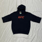 Official UFC Core Logo Print Hoodie Workout Gym Navy Adults