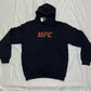 Official UFC Core Logo Print Hoodie Workout Gym Navy Adults