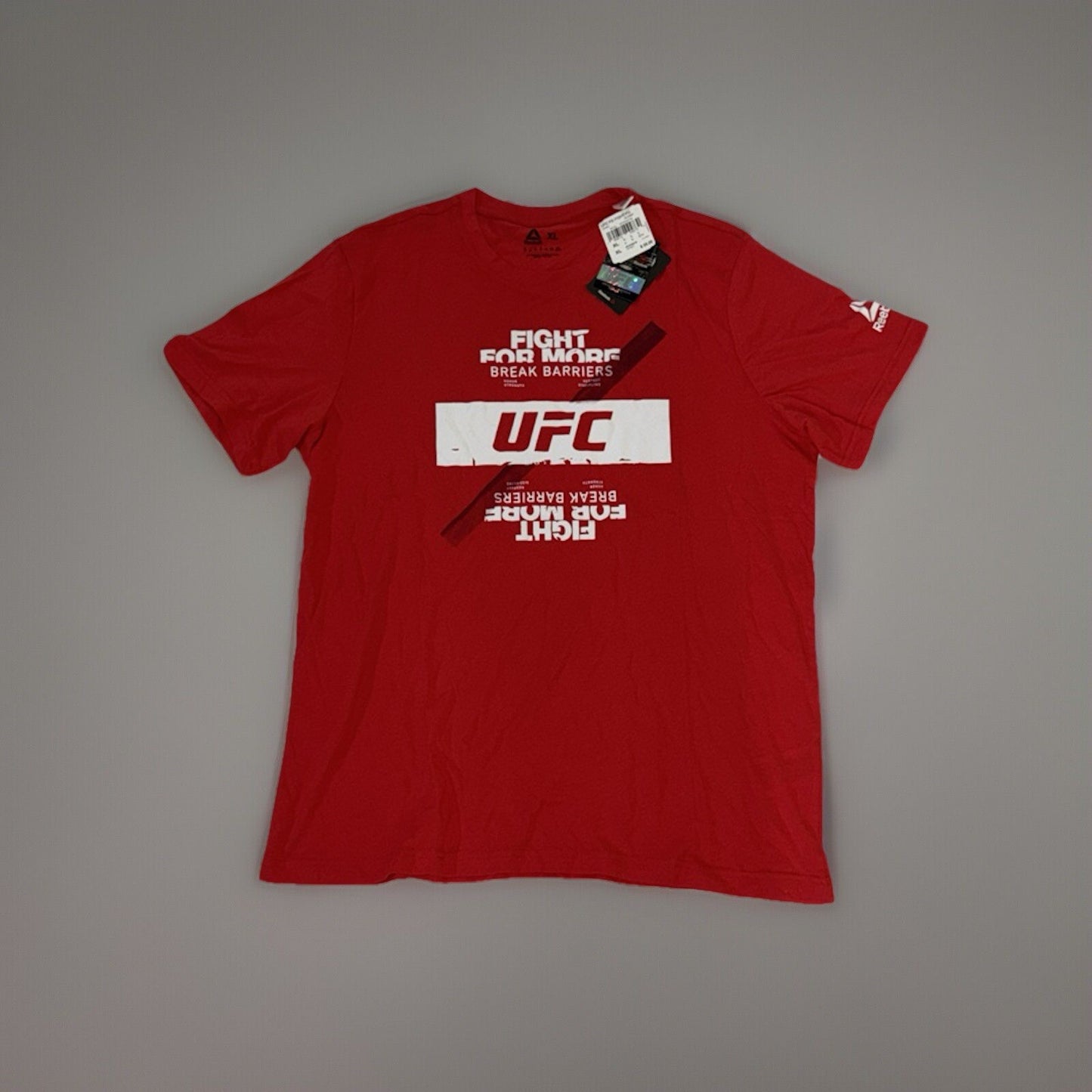 Official UFC Reebok T-shirt Fight For More Top Adults Red