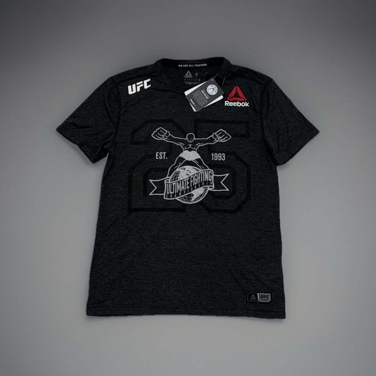 Official UFC Fight Night Walk Out T-Shirt 25 years ULTI-Man Rare Adults Black