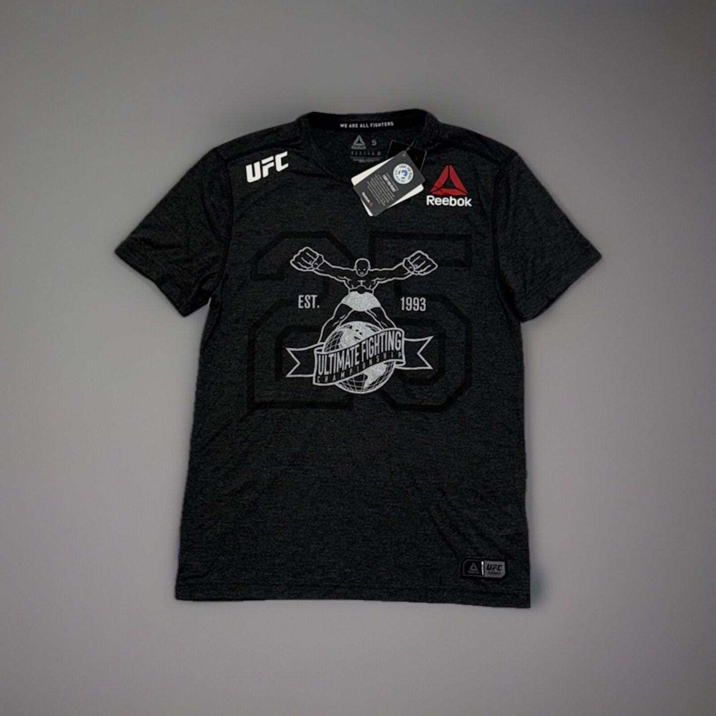 Official UFC Fight Night Walk Out T-Shirt 25 years ULTI-Man Rare Adults Black