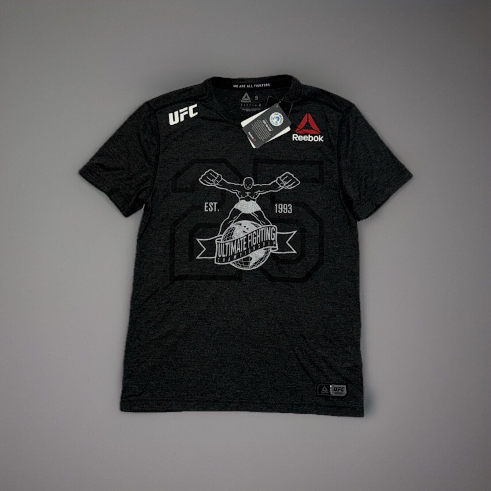 Official UFC Fight Night Walk Out T-Shirt 25 years ULTI-Man Rare Adults Black