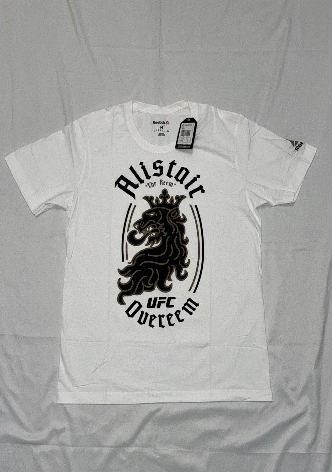 Official UFC T-Shirt Alistair Overeem Reebok Top Adults White