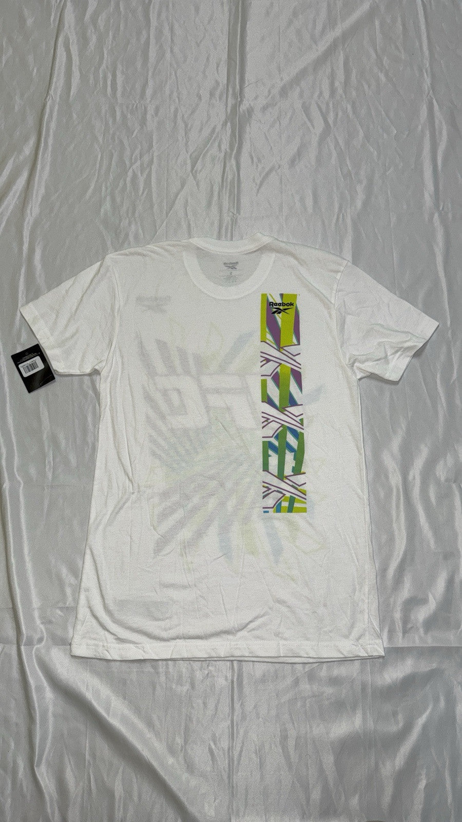 Official UFC T-Shirt Walk Out White Multi Colour Graphic Print Reebok  Adults